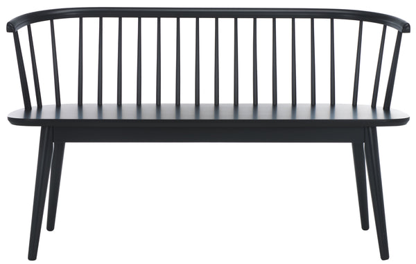 Safavieh Blanchard Spindle Bench In Matte Black - Timeless Elegance For Entryways, Dining Rooms & More Matte Black , Wood Bch8500d