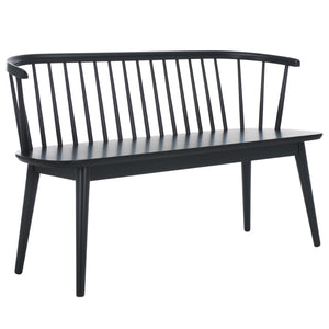 Safavieh Blanchard Spindle Bench In Matte Black - Timeless Elegance For Entryways, Dining Rooms & More Matte Black , Wood Bch8500d