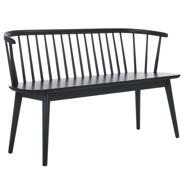 Safavieh Blanchard Spindle Bench In Matte Black - Timeless Elegance For Entryways, Dining Rooms & More Matte Black , Wood Bch8500d