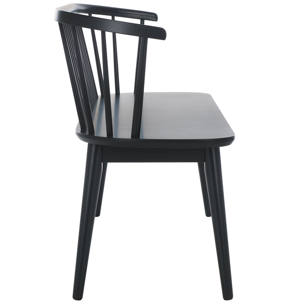 Safavieh Blanchard Spindle Bench In Matte Black - Timeless Elegance For Entryways, Dining Rooms & More Matte Black , Wood Bch8500d