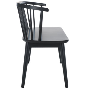 Safavieh Blanchard Spindle Bench In Matte Black - Timeless Elegance For Entryways, Dining Rooms & More Matte Black , Wood Bch8500d