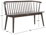 Safavieh Blanchard Spindle Bench BCH8500G Dark Walnut