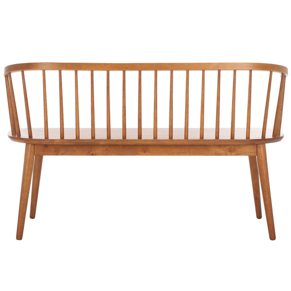Safavieh Blanchard Spindle Bench - Timeless Elegance In Solid Wood For Entryways, Dining Rooms, And Hallways Honey Wood Bch8500h