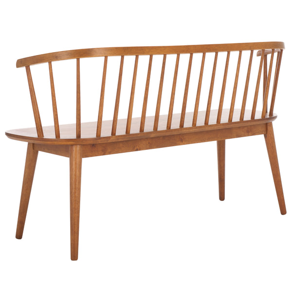 Safavieh Blanchard Spindle Bench - Timeless Elegance In Solid Wood For Entryways, Dining Rooms, And Hallways Honey Wood Bch8500h
