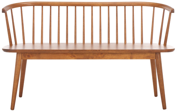 Safavieh Blanchard Spindle Bench - Timeless Elegance In Solid Wood For Entryways, Dining Rooms, And Hallways Honey Wood Bch8500h