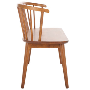 Safavieh Blanchard Spindle Bench - Timeless Elegance In Solid Wood For Entryways, Dining Rooms, And Hallways Honey Wood Bch8500h