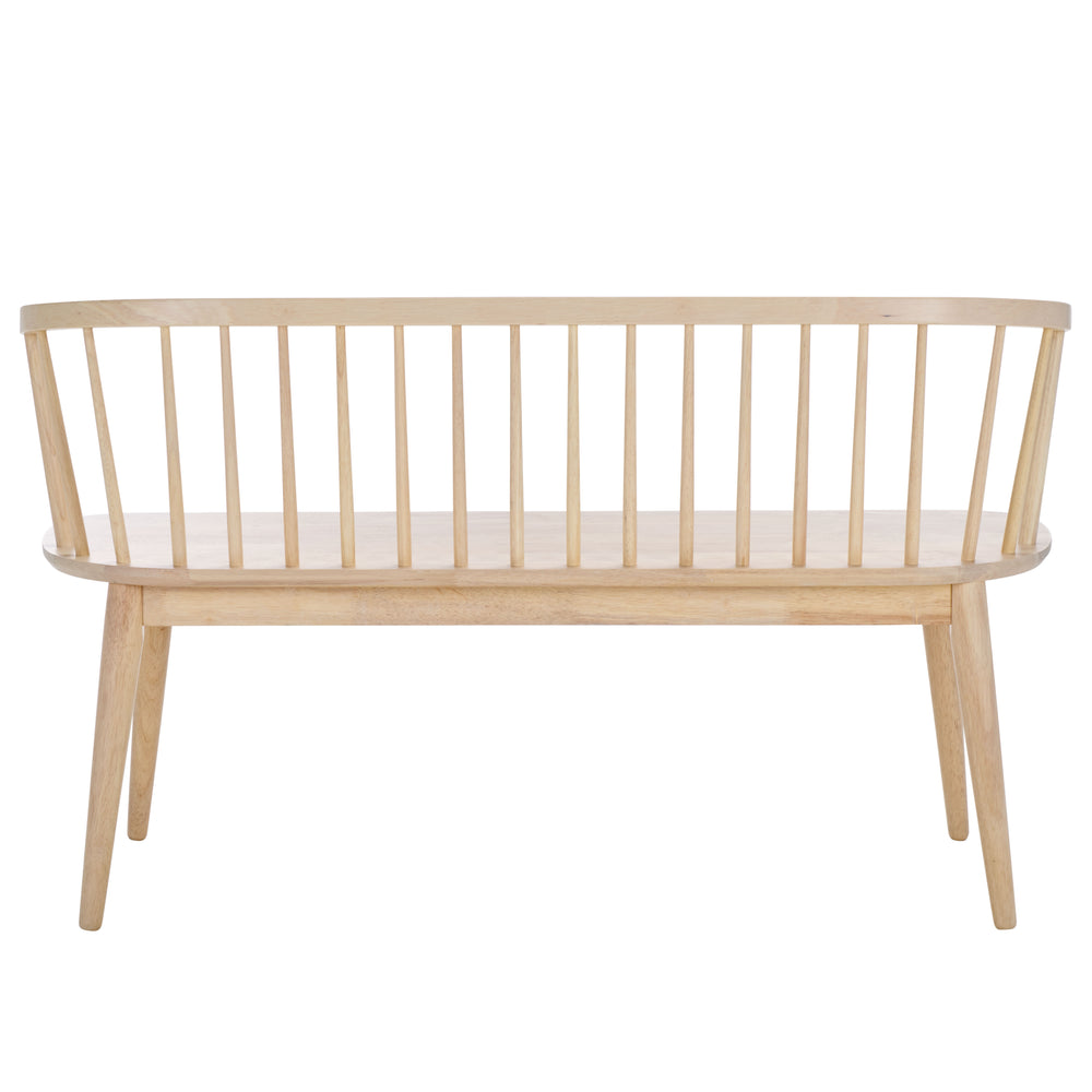 Safavieh Blanchard Spindle Bench - Timeless Elegance In Solid Wood For Entryways, Dining Rooms, And Hallways White Washed Wood Bch8500j