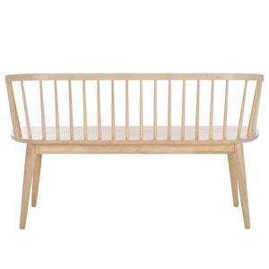 Safavieh Blanchard Spindle Bench - Timeless Elegance In Solid Wood For Entryways, Dining Rooms, And Hallways White Washed Wood Bch8500j