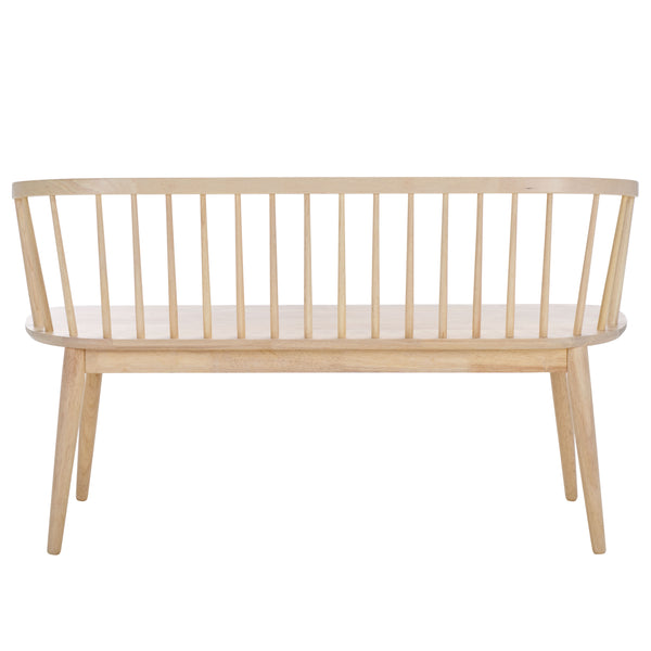 Safavieh Blanchard Spindle Bench - Timeless Elegance In Solid Wood For Entryways, Dining Rooms, And Hallways White Washed Wood Bch8500j
