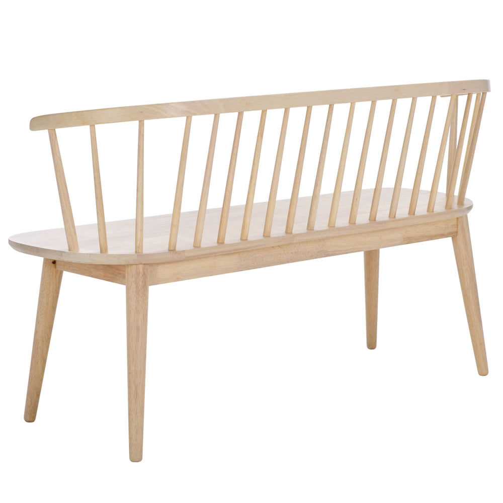 Safavieh Blanchard Spindle Bench - Timeless Elegance In Solid Wood For Entryways, Dining Rooms, And Hallways White Washed Wood Bch8500j