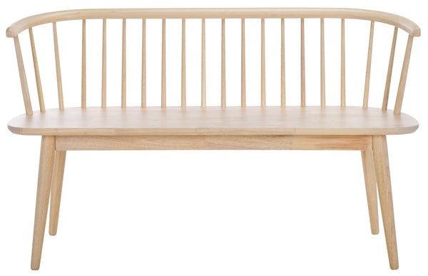 Safavieh Blanchard Spindle Bench - Timeless Elegance In Solid Wood For Entryways, Dining Rooms, And Hallways White Washed Wood Bch8500j