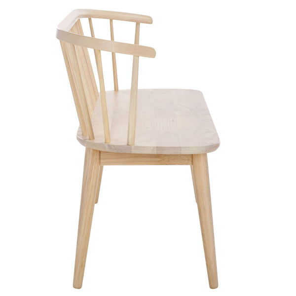 Safavieh Blanchard Spindle Bench - Timeless Elegance In Solid Wood For Entryways, Dining Rooms, And Hallways White Washed Wood Bch8500j