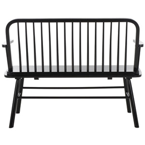 Safavieh Lucilia Spindle Bench - Elegant Windsor-Inspired Seating For Entryways, Living Rooms, And More Natural / White BCH8501C