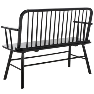 Safavieh Lucilia Spindle Bench - Elegant Windsor-Inspired Seating For Entryways, Living Rooms, And More Natural / White BCH8501C