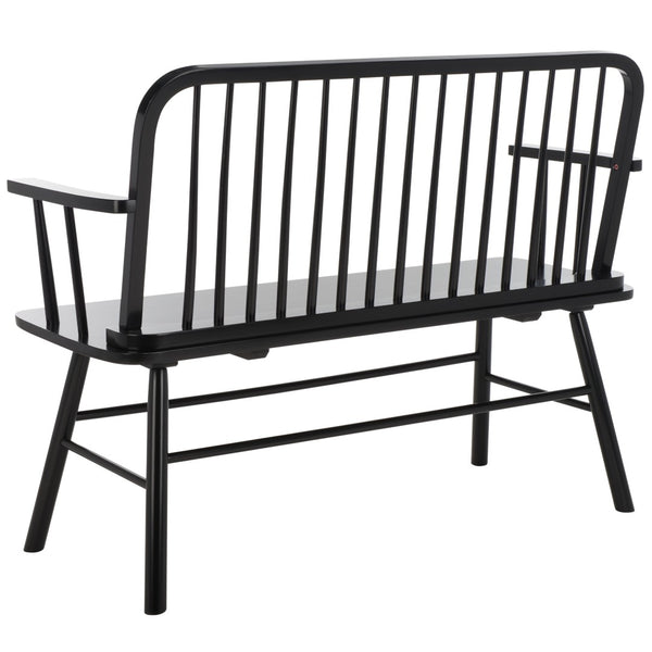 Safavieh Lucilia Spindle Bench - Elegant Windsor-Inspired Seating For Entryways, Living Rooms, And More Natural / White BCH8501C
