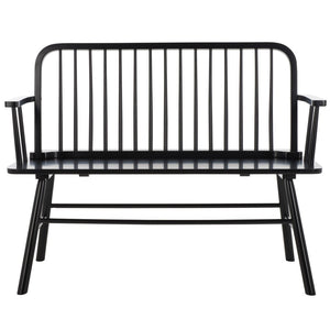 Safavieh Lucilia Spindle Bench - Elegant Windsor-Inspired Seating For Entryways, Living Rooms, And More Natural / White BCH8501C
