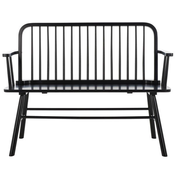 Safavieh Lucilia Spindle Bench - Elegant Windsor-Inspired Seating For Entryways, Living Rooms, And More Natural / White BCH8501C