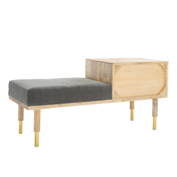 Safavieh Taft Contemporary 2-Drawer Bench With Grey Cushion – Stylish Storage Solution For Any Space BCH9000A