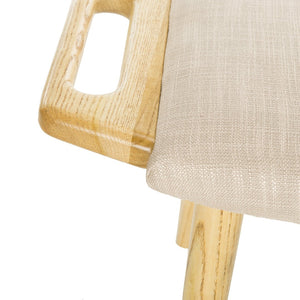 Safavieh Yara Bench - Stylish Mid-Century Scandinavian Accent For Entryways, Living Rooms, And Bedrooms Beige/Natural BCH9500A