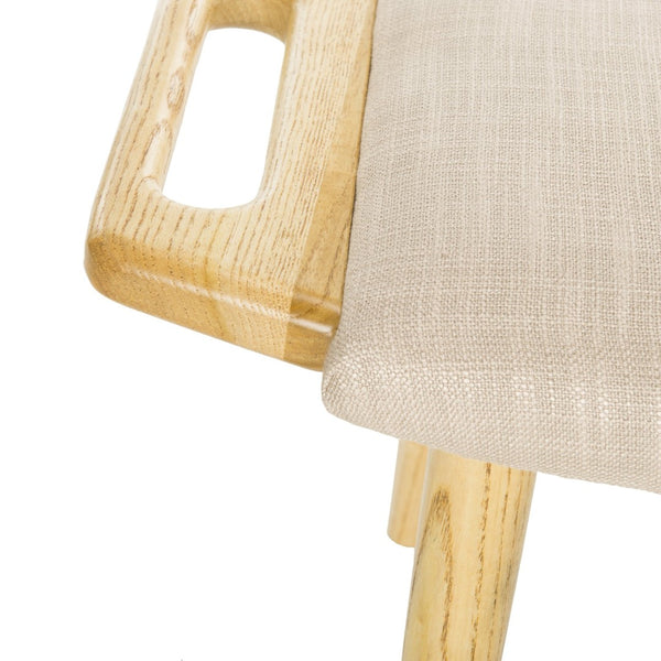 Safavieh Yara Bench - Stylish Mid-Century Scandinavian Accent For Entryways, Living Rooms, And Bedrooms Beige/Natural BCH9500A