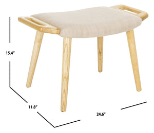 Safavieh Yara Bench - Stylish Mid-Century Scandinavian Accent For Entryways, Living Rooms, And Bedrooms Beige/Natural BCH9500A