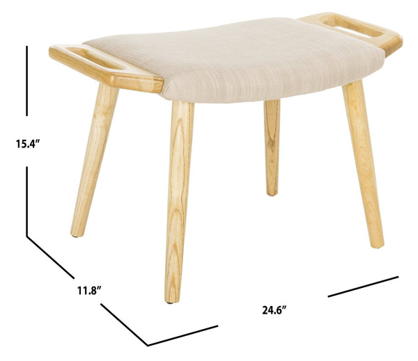 Safavieh Yara Bench - Stylish Mid-Century Scandinavian Accent For Entryways, Living Rooms, And Bedrooms Beige/Natural BCH9500A