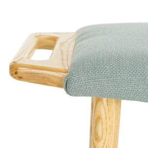 Safavieh Yara Bench - Stylish Mid-Century Scandinavian Accent For Entryways, Living Rooms, And Bedrooms Blue/Natural BCH9500B