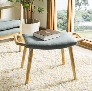Safavieh Yara Bench - Stylish Mid-Century Scandinavian Accent For Entryways, Living Rooms, And Bedrooms Blue/Natural BCH9500B