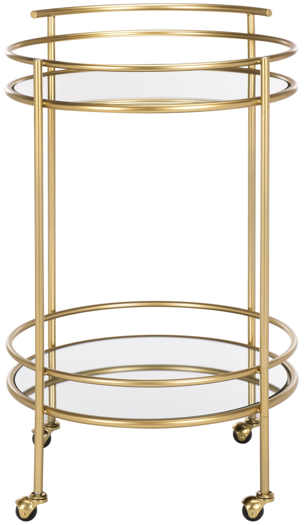 Safavieh Ida 2-Tier Bar Cart – Elegant Art Deco Design With Mirrored Shelves & Smooth-Glide Casters For Home BCT2500A