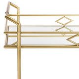 Safavieh Elspeth 2 Tier Bar Cart Gold / Mirror Metal BCT2501A