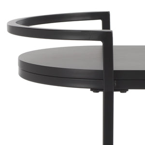Safavieh Inessa Contemporary 2-Tier Bar Cart - Elegant Serving Station For Small Spaces With Industrial Charm Black / Black BCT2503A