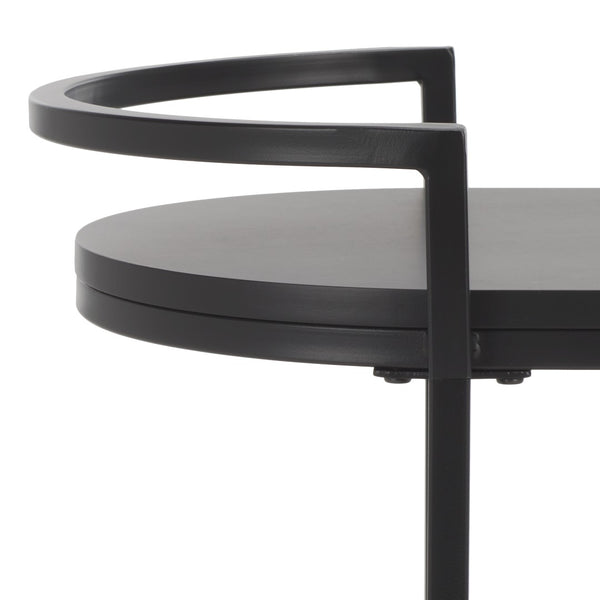 Safavieh Inessa Contemporary 2-Tier Bar Cart - Elegant Serving Station For Small Spaces With Industrial Charm Black / Black BCT2503A