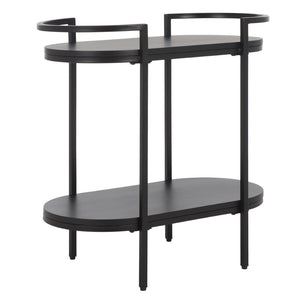 Safavieh Inessa Contemporary 2-Tier Bar Cart - Elegant Serving Station For Small Spaces With Industrial Charm Black / Black BCT2503A