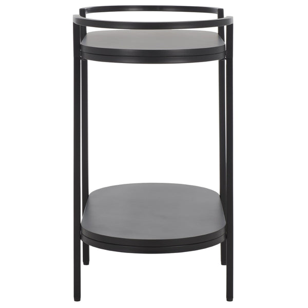 Safavieh Inessa Contemporary 2-Tier Bar Cart - Elegant Serving Station For Small Spaces With Industrial Charm Black / Black BCT2503A