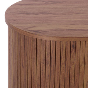 Erdwing Bar Cabinet With Warm Walnut Veneer And Matte Accents — Compact Stylish Storage For Entertaining