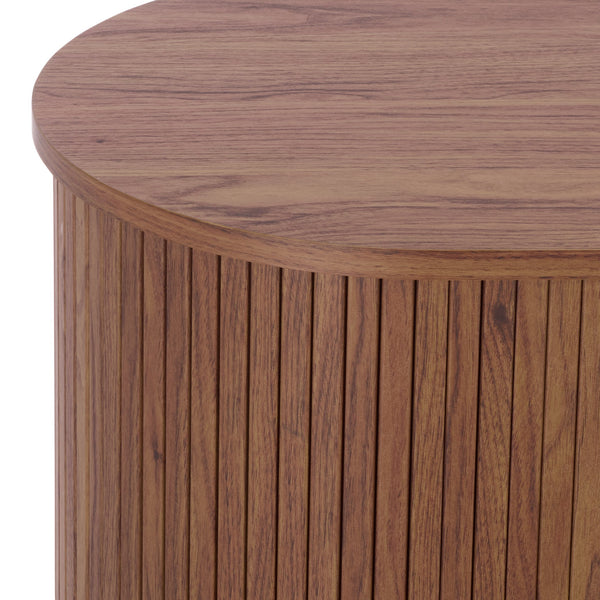 Erdwing Bar Cabinet With Warm Walnut Veneer And Matte Accents — Compact Stylish Storage For Entertaining
