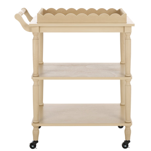 Safavieh Haven Elegant 3 Tier Bar Cart - Versatile Natural Wood Design For Entertaining & Home Decor Natural Wood Bct5700a