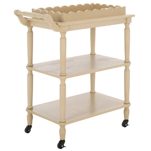 Safavieh Haven Elegant 3 Tier Bar Cart - Versatile Natural Wood Design For Entertaining & Home Decor Natural Wood Bct5700a