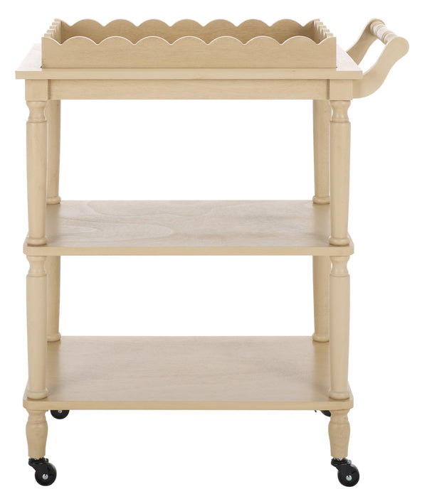 Safavieh Haven Elegant 3 Tier Bar Cart - Versatile Natural Wood Design For Entertaining & Home Decor Natural Wood Bct5700a
