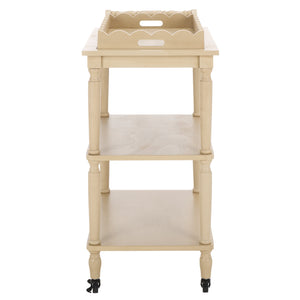 Safavieh Haven Elegant 3 Tier Bar Cart - Versatile Natural Wood Design For Entertaining & Home Decor Natural Wood Bct5700a