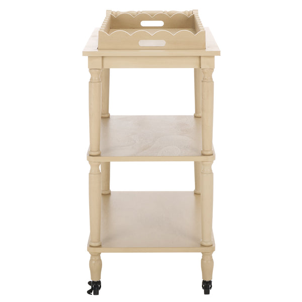 Safavieh Haven Elegant 3 Tier Bar Cart - Versatile Natural Wood Design For Entertaining & Home Decor Natural Wood Bct5700a