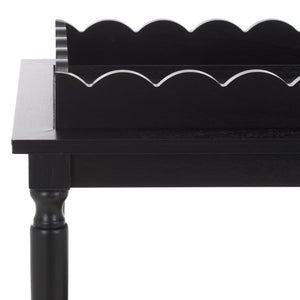 Safavieh Haven Elegant 3 Tier Bar Cart - Versatile Natural Wood Design For Entertaining & Home Decor Matte Black , Wood Bct5700b