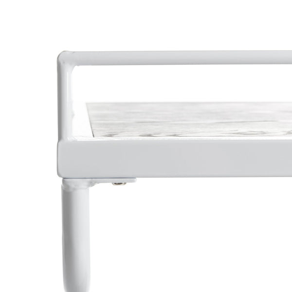 Safavieh Dawson Industrial-Chic Two-Tier Bar Cart With Rolling Mobility For Stylish Entertaining & Storage Oak/White BCT6200B