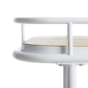 Safavieh Gaia 2-Tier Rectangle Bar Cart - Rustic Oak & White Metal, Stylish Mobility For Drinks & Decor BCT6201A
