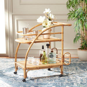 Safavieh Treise 2 Tier Bar Cart XII23 Natural Wood BCT6501A