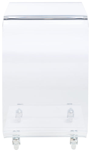 Safavieh Rollins Acrylic Bar Cart - Sleek C-Frame Design, Durable & Mobile, Perfect For Stylish Entertaining! BCT8006A