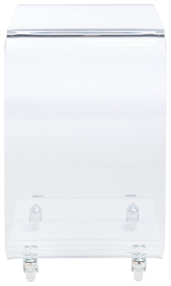 Safavieh Rollins Acrylic Bar Cart - Sleek C-Frame Design, Durable & Mobile, Perfect For Stylish Entertaining! BCT8006A
