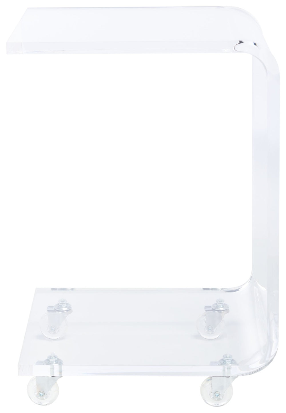Safavieh Rollins Acrylic Bar Cart - Sleek C-Frame Design, Durable & Mobile, Perfect For Stylish Entertaining! BCT8006A