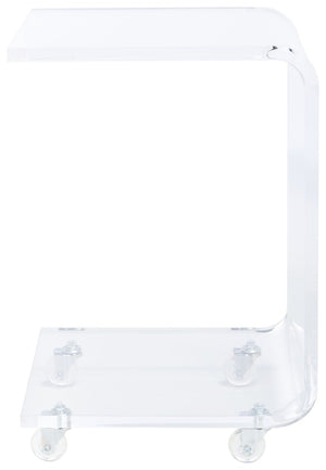 Safavieh Rollins Acrylic Bar Cart - Sleek C-Frame Design, Durable & Mobile, Perfect For Stylish Entertaining! BCT8006A