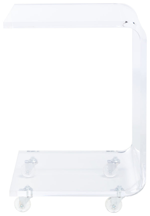 Safavieh Rollins Acrylic Bar Cart - Sleek C-Frame Design, Durable & Mobile, Perfect For Stylish Entertaining! BCT8006A